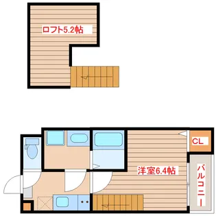 ハーモニーテラス黒松III【2階】の間取り