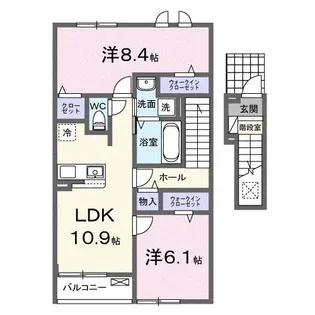 ラ・ブリーゼ 小山喜沢【2階】の間取り
