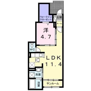 ルーベル柞原 II【1階】の間取り