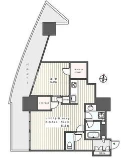 ルミナリータワー池袋【25階】の間取り