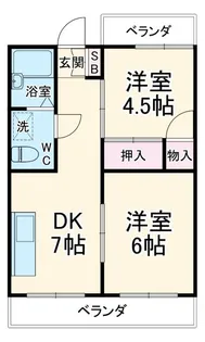 東国分マンション【4階】の間取り