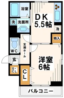 東京都府中市宮町2【アパート】の間取り