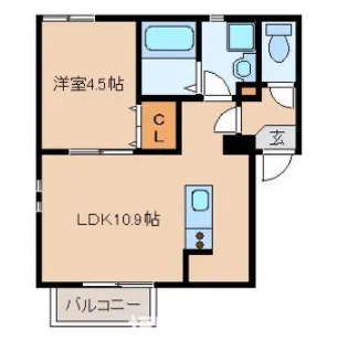 リテラ博多イーストI【2階】の間取り