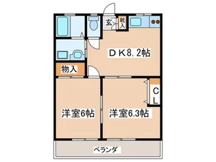 グランディア【1階】の間取り