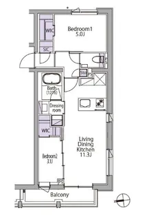 イプセ白金台【4階】の間取り