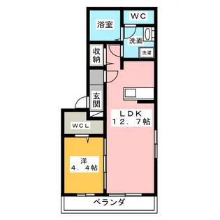 アンプルールK【1階】の間取り