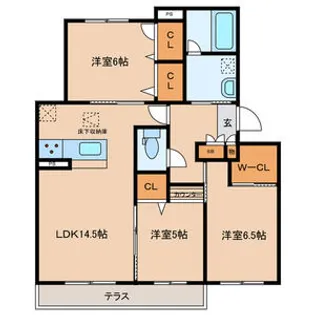 リバプールVI【1階】の間取り