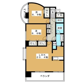 パレヴェルジェ・アイ【4階】の間取り