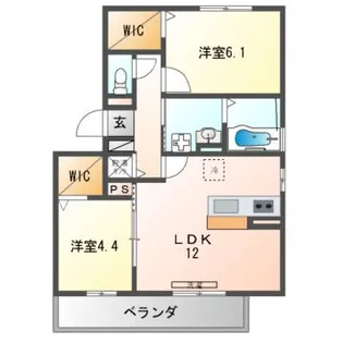 メルベーユ・メゾン土師ノ里【3階】の間取り