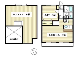 ハイブリッヂ【2階】の間取り