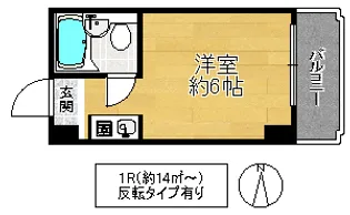 レアレア放出20番館【2階】の間取り