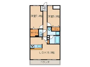 The Park TOKINOTERRACE【3階】の間取り