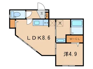 ラシーネ目黒花房山【1階】の間取り