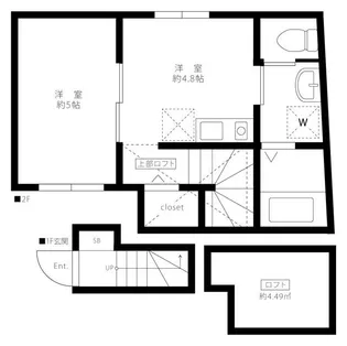 リステラス新宿【2階】の間取り