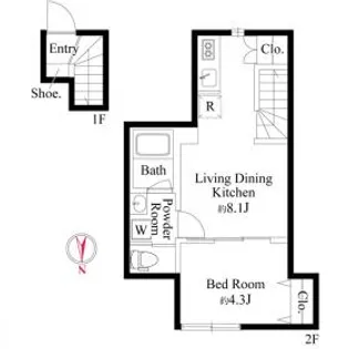 ウッドクレスト荒川レジデンス【3階】の間取り