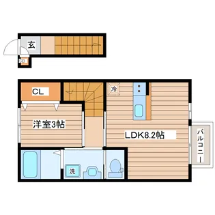 Olive長町南【2階】の間取り