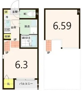ハーモニーテラス東仙台V【1階】の間取り