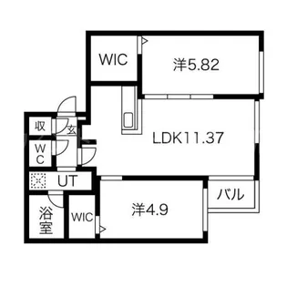 ラ・シュエット澄川【3階】の間取り