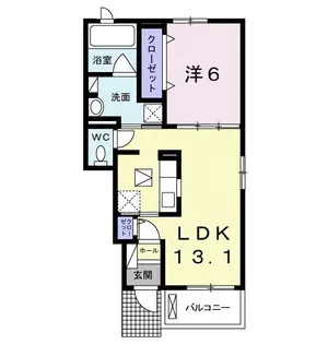 ジュリア B【1階】の間取り