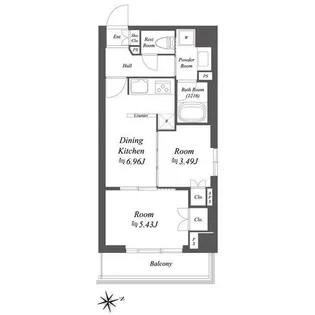 ブランシエスタ荻窪【2階】の間取り