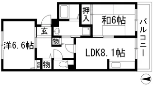 フレール宝塚御殿山7号棟【3階】の間取り