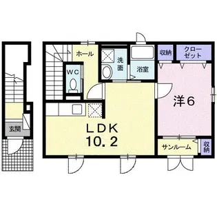 ハイアイランド柳橋【2階】の間取り