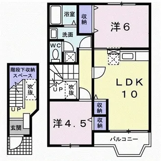 ビサイド桜木B【2階】の間取り