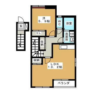 サンハイツ M【1階】の間取り