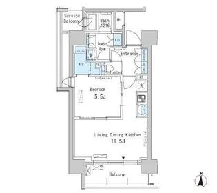 パークアクシス両国【2階】の間取り
