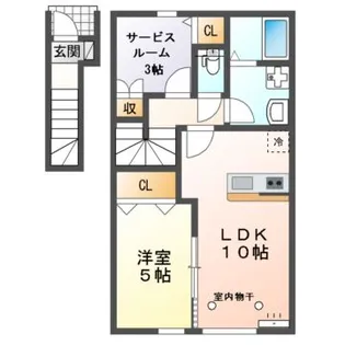 East Village II棟【2階】の間取り