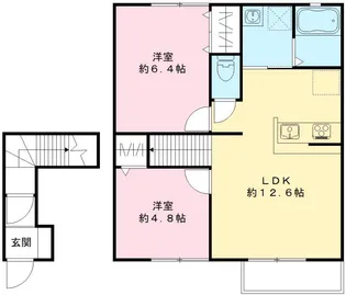 ロングウッドハウスB【2階】の間取り