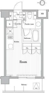 PREMIUM CUBE菊川【7階】の間取り