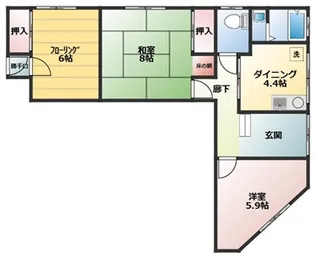 呉屋マンション【1階】の間取り