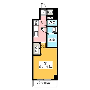 ディアレイシャス浅間町【4階】の間取り