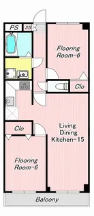 デルフィ壱番館【4階】の間取り