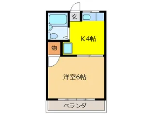 コーポジュノー【3階】の間取り