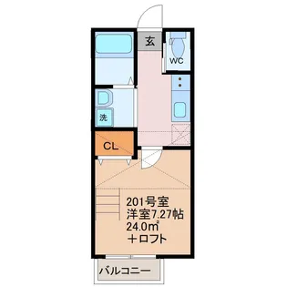 ライズ八千代台【2階】の間取り