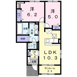 ミハラHRS【1階】の間取り