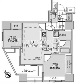 クレヴィア中目黒【12階】の間取り