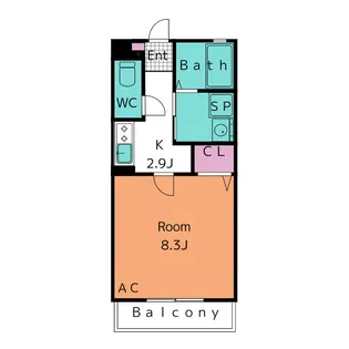 アベニュー寒風伍番館(サムカゼ ゴバンカン)【1階】の間取り