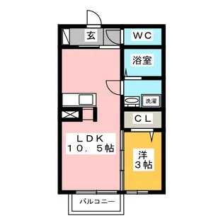 メゾンロワール【1階】の間取り
