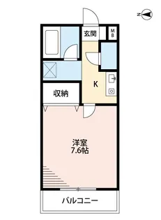 ウェルネス三界【6階】の間取り