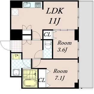 ピーノ京都西大路【3階】の間取り
