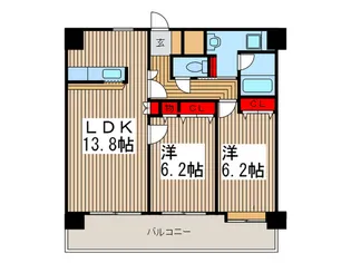 ヴィラディスレイ【9階】の間取り