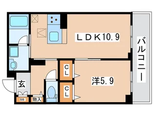 CALME KUNITACHI【1階】の間取り