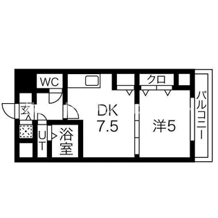 ONE ROOF FLAT FUKUSHIMA【8階】の間取り