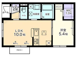 クレセント赤堤【1階】の間取り