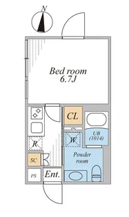 LEGALAND西五反田ANNEX【4階】の間取り