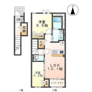 ヴァンクレール【2階】の間取り