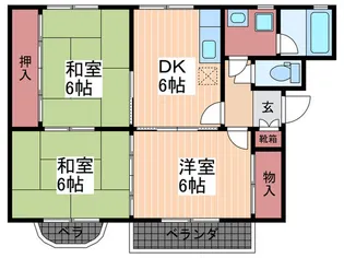 日の出コーポラス【1階】の間取り